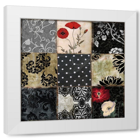 Papaveri I White Modern Wood Framed Art Print by Sasha