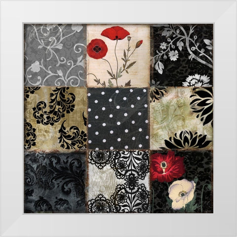 Papaveri I White Modern Wood Framed Art Print by Sasha