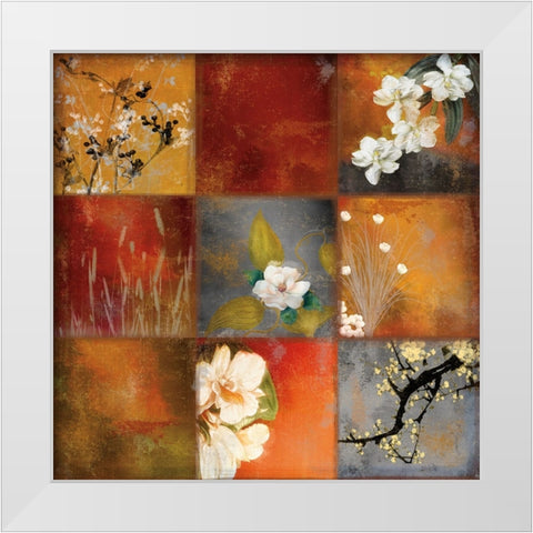 Natural Impressions I White Modern Wood Framed Art Print by Sasha