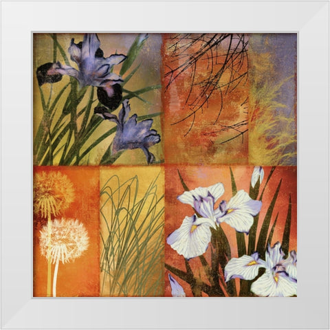 Grasslands I White Modern Wood Framed Art Print by Sasha