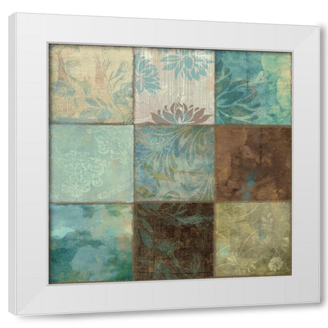 Skypatches II White Modern Wood Framed Art Print by Sasha