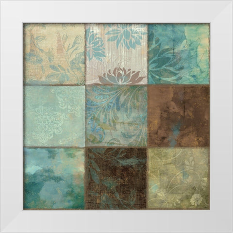 Skypatches II White Modern Wood Framed Art Print by Sasha