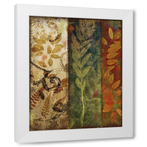 Three Autumns I White Modern Wood Framed Art Print by Sasha