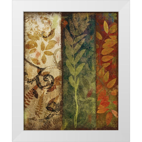 Three Autumns I White Modern Wood Framed Art Print by Sasha
