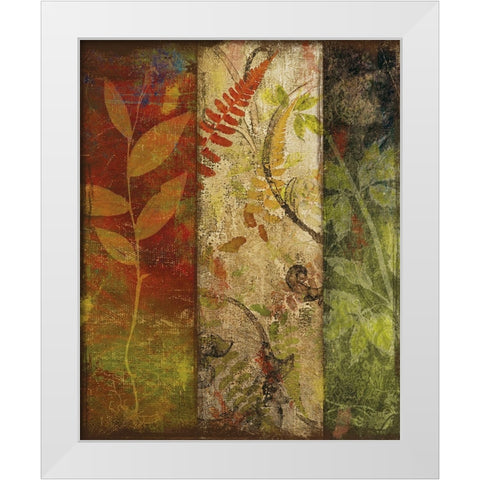 Three Autumns II White Modern Wood Framed Art Print by Sasha