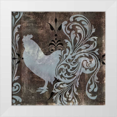 Weathervane I White Modern Wood Framed Art Print by Sasha