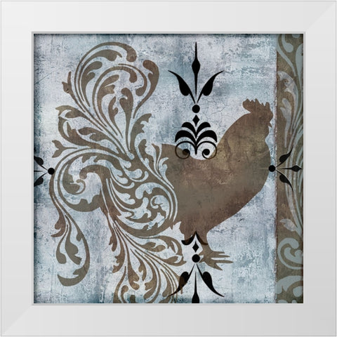 Weathervane II White Modern Wood Framed Art Print by Sasha
