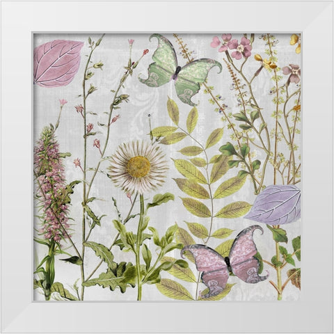 Botanique II White Modern Wood Framed Art Print by Sasha