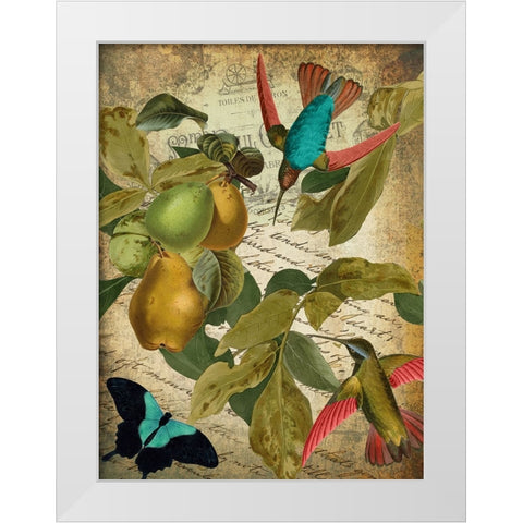Petals and Wings III White Modern Wood Framed Art Print by Sasha