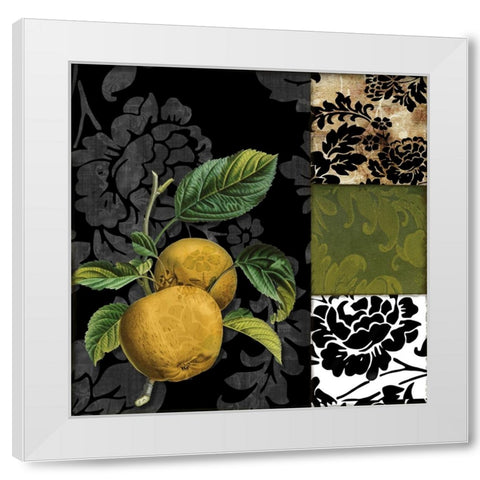 Damask Lerain IV White Modern Wood Framed Art Print by Sasha
