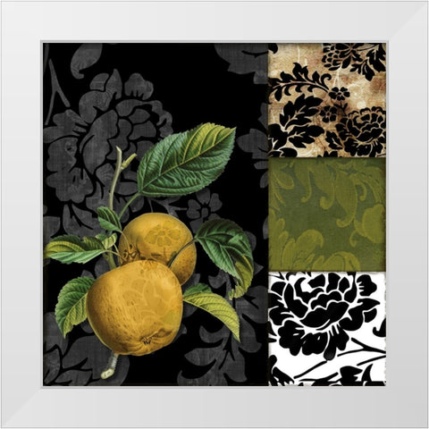 Damask Lerain IV White Modern Wood Framed Art Print by Sasha