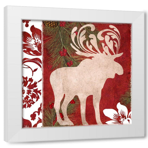 Forest Christmas IV White Modern Wood Framed Art Print by Sasha