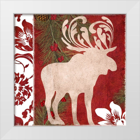 Forest Christmas IV White Modern Wood Framed Art Print by Sasha