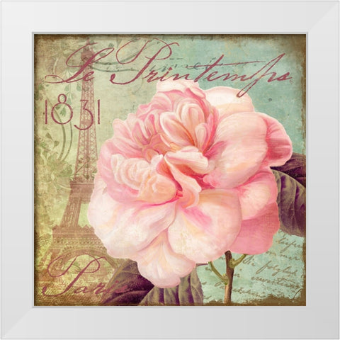 Saisons IV White Modern Wood Framed Art Print by Sasha