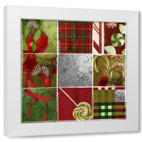 Sweet Holiday III White Modern Wood Framed Art Print by Sasha