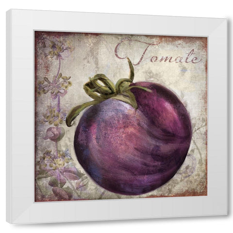 Legumes Francais V White Modern Wood Framed Art Print by Sasha