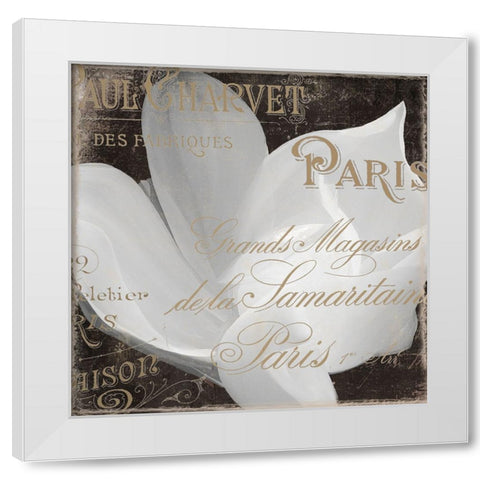 Fleurs Blanc II White Modern Wood Framed Art Print by Sasha