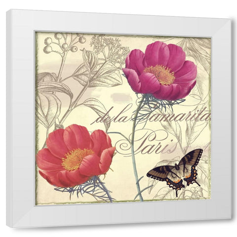 Petals of Paris I White Modern Wood Framed Art Print by Sasha