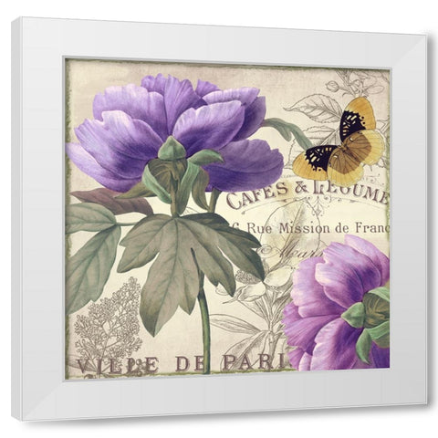 Petals of Paris IV White Modern Wood Framed Art Print by Sasha