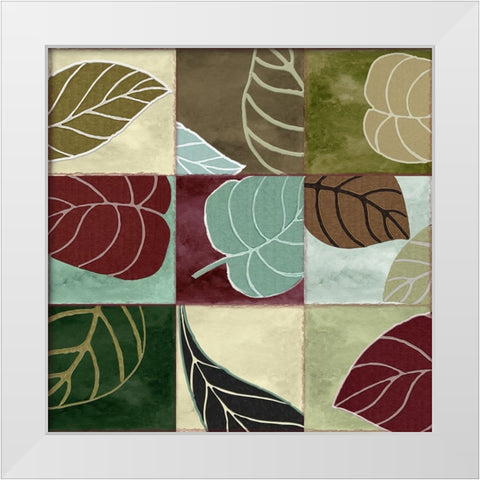 Leaf Story III White Modern Wood Framed Art Print by Sasha
