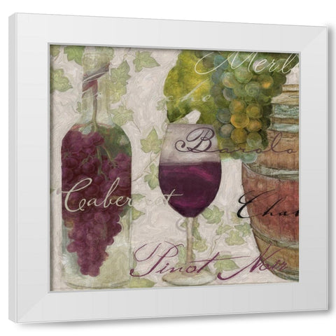 Wine Cellar I White Modern Wood Framed Art Print by Sasha