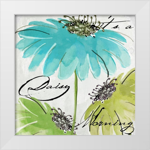 Daisy Morning II White Modern Wood Framed Art Print by Sasha