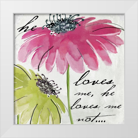 Daisy Morning II White Modern Wood Framed Art Print by Sasha