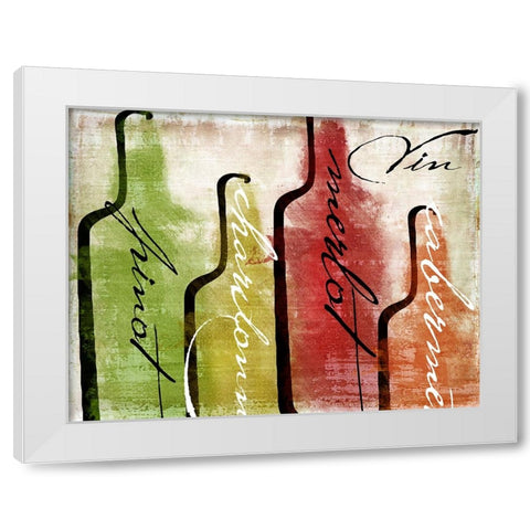 Wine Tasting I White Modern Wood Framed Art Print by Sasha
