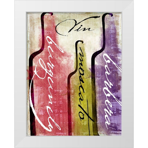 Wine Tasting II White Modern Wood Framed Art Print by Sasha