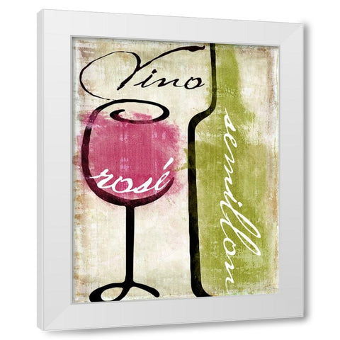 Wine Tasting IV White Modern Wood Framed Art Print by Sasha