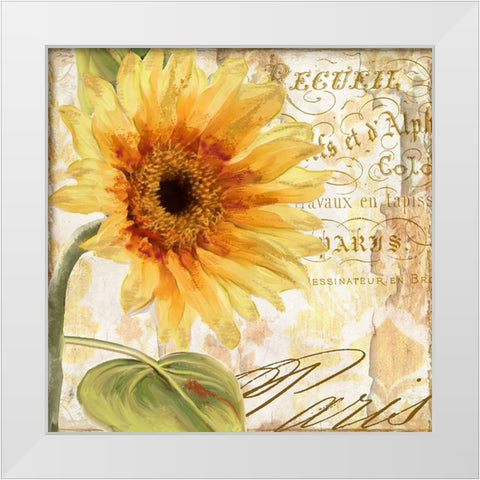 Ete I White Modern Wood Framed Art Print by Sasha