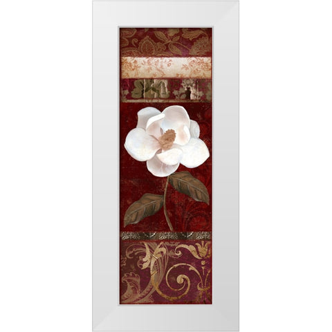 Flores Blancas I White Modern Wood Framed Art Print by Sasha