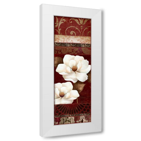 Flores Blancas II White Modern Wood Framed Art Print by Sasha