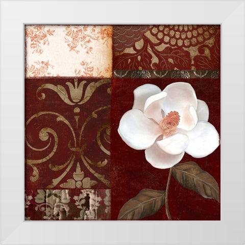 Flores Blancas IV White Modern Wood Framed Art Print by Sasha