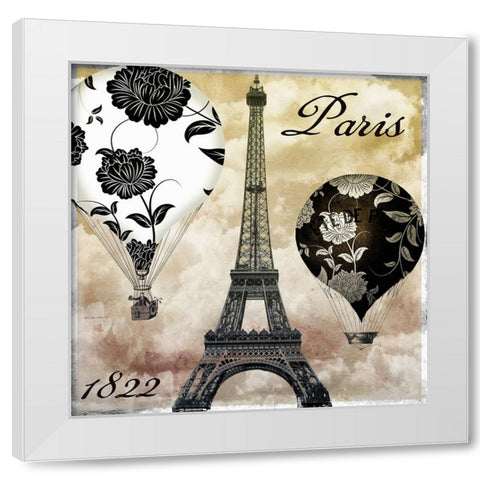 Ceil Jaune I White Modern Wood Framed Art Print by Sasha