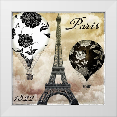 Ceil Jaune I White Modern Wood Framed Art Print by Sasha