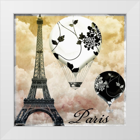 Ceil Jaune II White Modern Wood Framed Art Print by Sasha