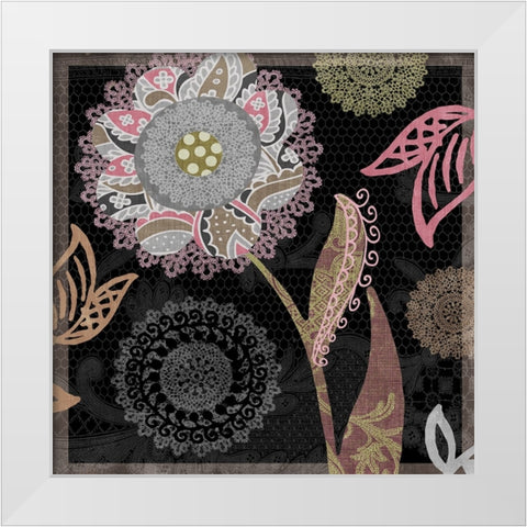 Daisy Cartwheels I White Modern Wood Framed Art Print by Sasha