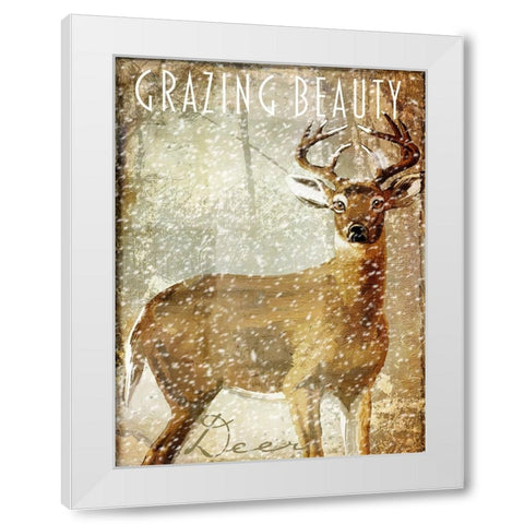 Winter Game Two White Modern Wood Framed Art Print by Sasha