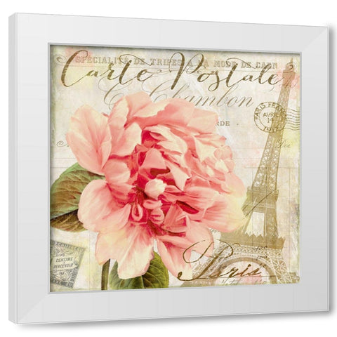 Bonjour One White Modern Wood Framed Art Print by Sasha