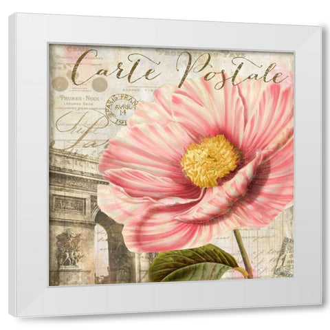 Bonjour Two White Modern Wood Framed Art Print by Sasha