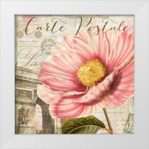 Bonjour Two White Modern Wood Framed Art Print by Sasha