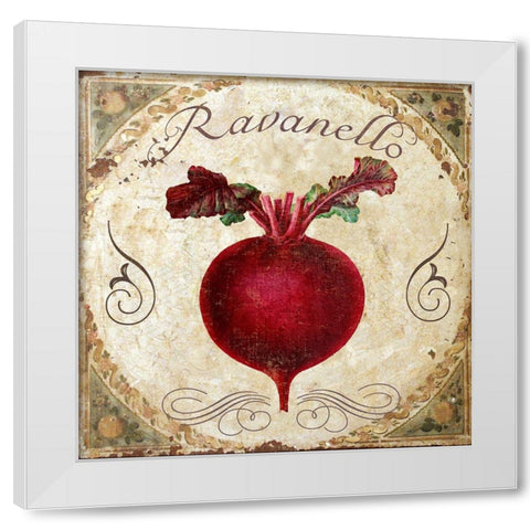 Mangia I White Modern Wood Framed Art Print by Sasha