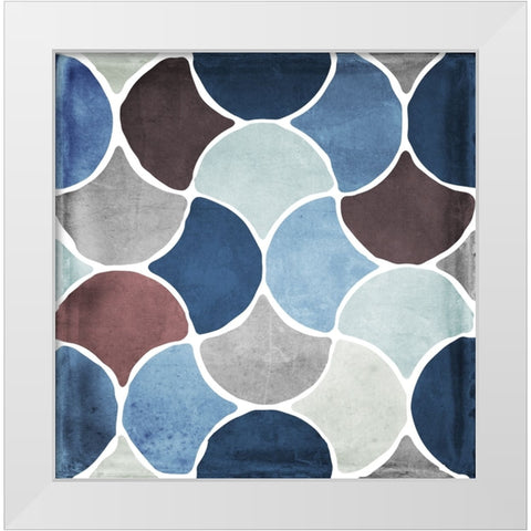 Moroccan Blues II White Modern Wood Framed Art Print by Sasha