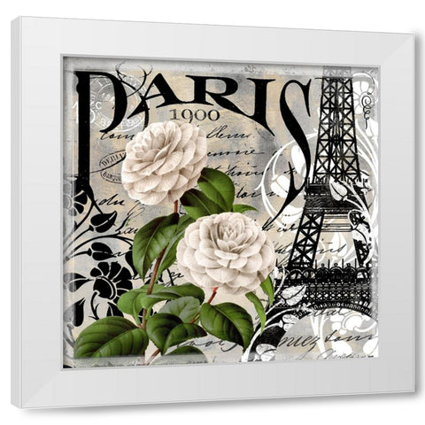 Paris Blanc II White Modern Wood Framed Art Print by Sasha