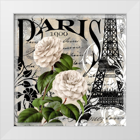 Paris Blanc II White Modern Wood Framed Art Print by Sasha