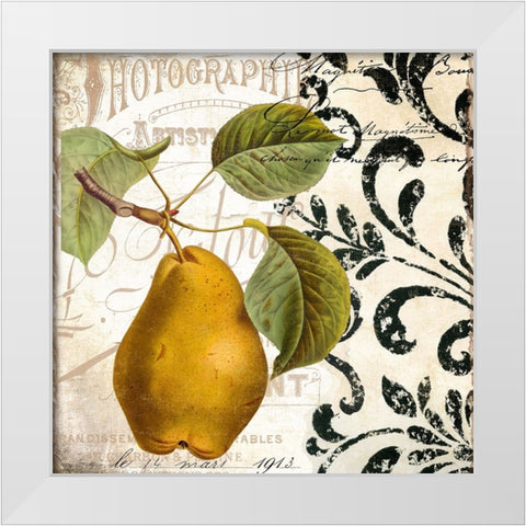 Les Fruits Jardin I White Modern Wood Framed Art Print by Sasha