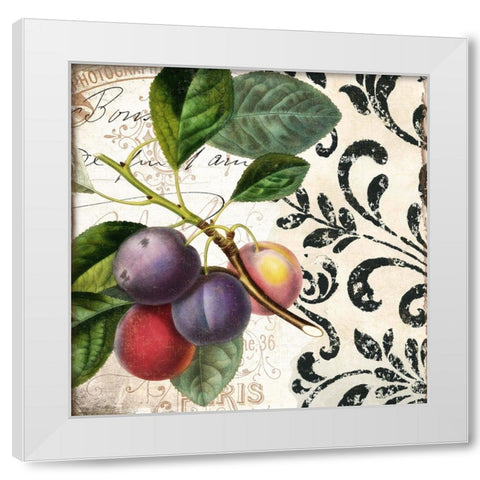 Les Fruits Jardin III White Modern Wood Framed Art Print by Sasha