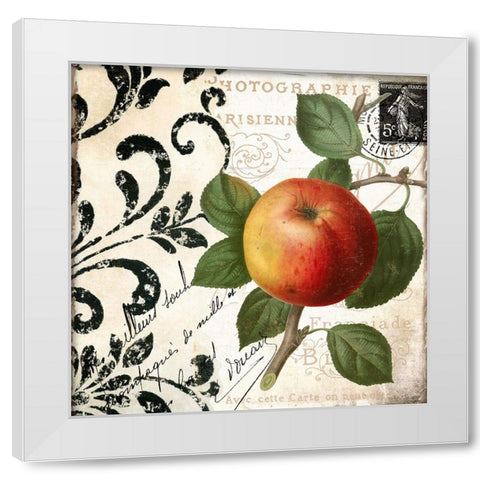 Les Fruits Jardin IV White Modern Wood Framed Art Print by Sasha