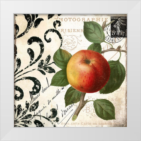 Les Fruits Jardin IV White Modern Wood Framed Art Print by Sasha